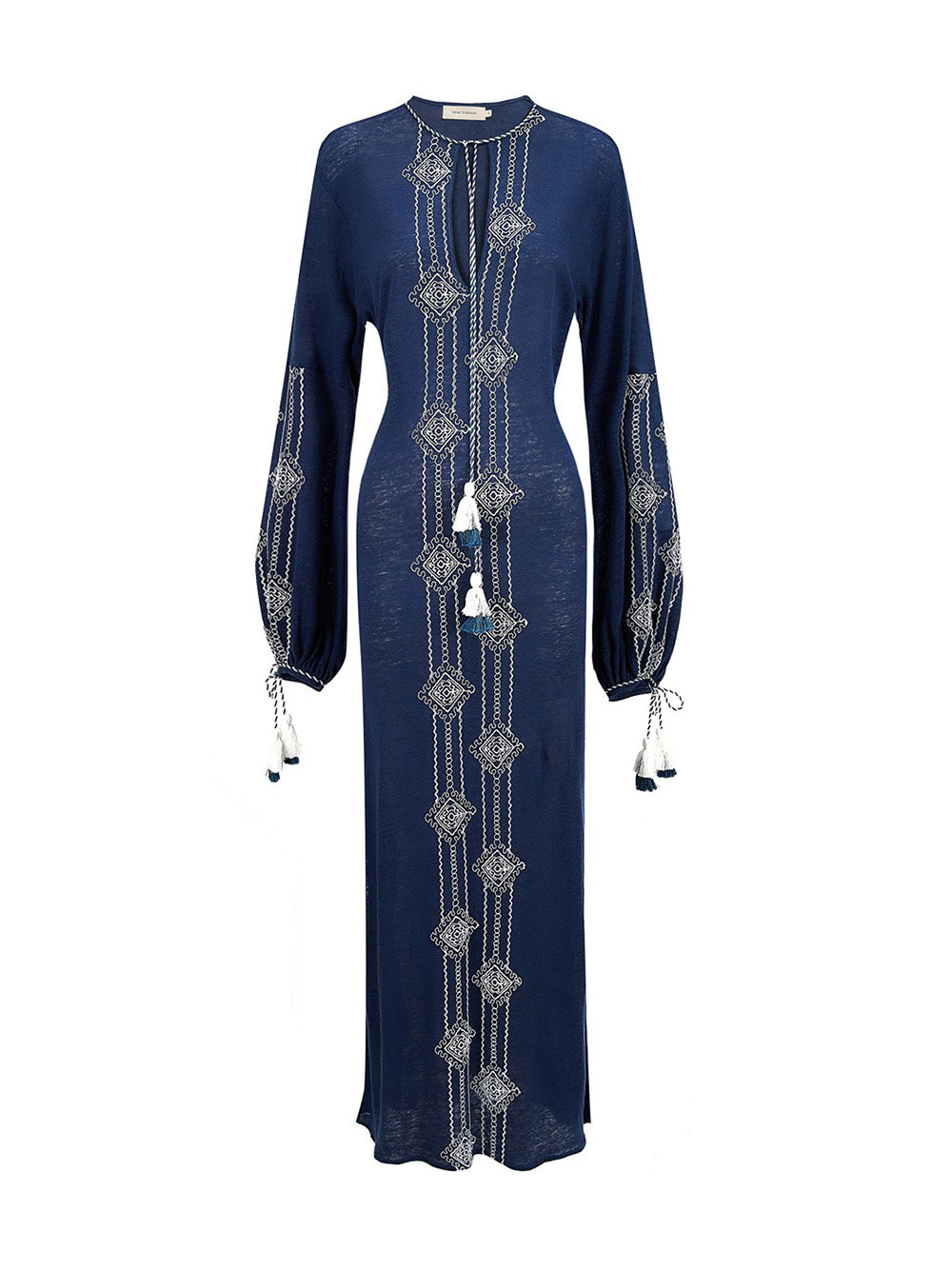    SILVIATCHERASSI-MayfairTunicDressNavyEmbroidered-Navy-1