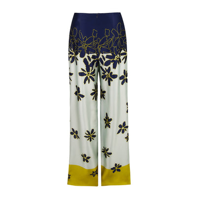 Como Pant (Navy Citrine Floral)