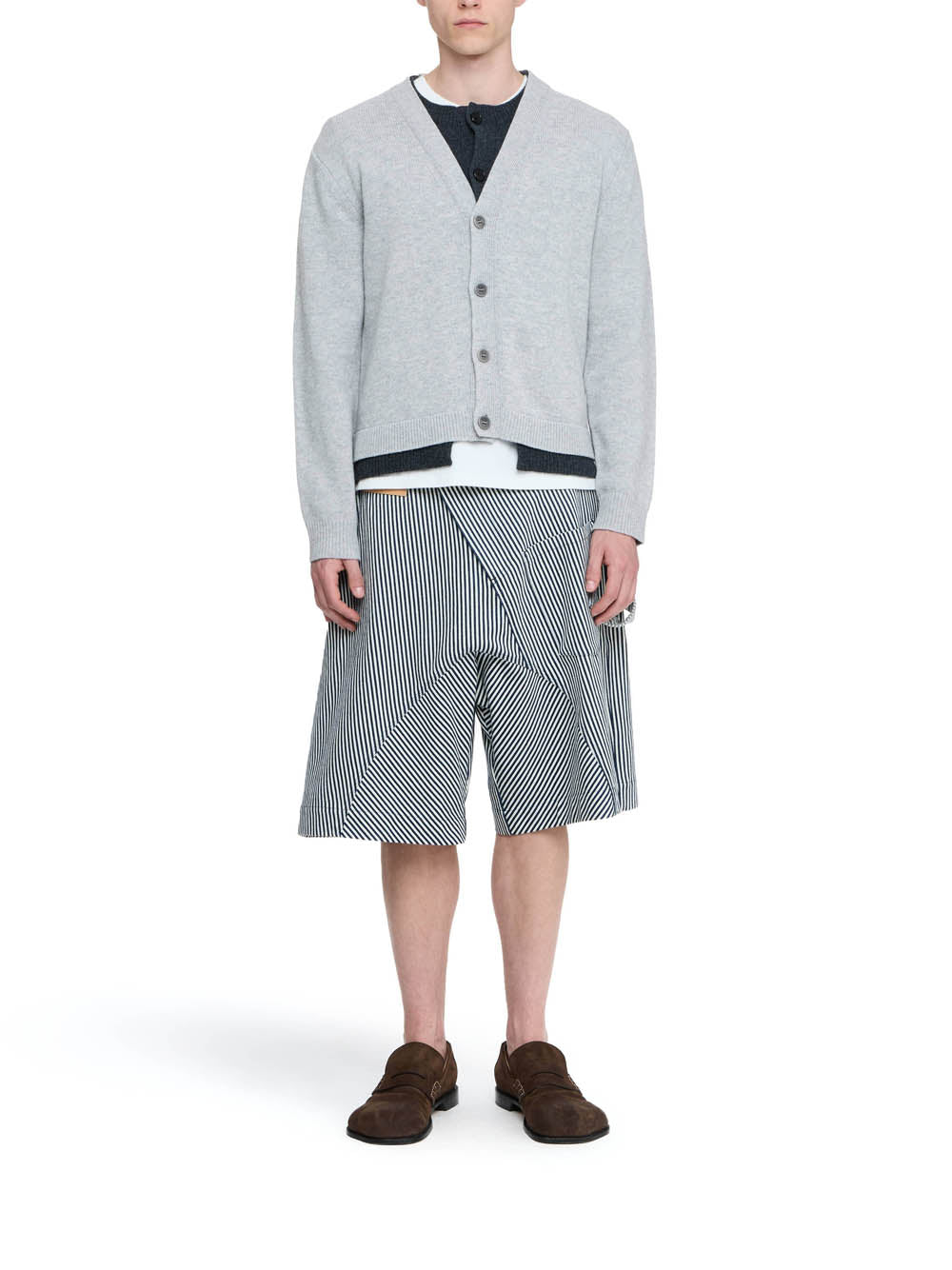 Twisted Workwear Shorts Off White/Navy