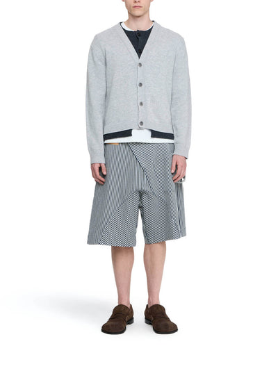 Twisted Workwear Shorts Off White/Navy