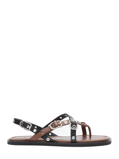 Strappy Eyelet Sandal (Black Multi)