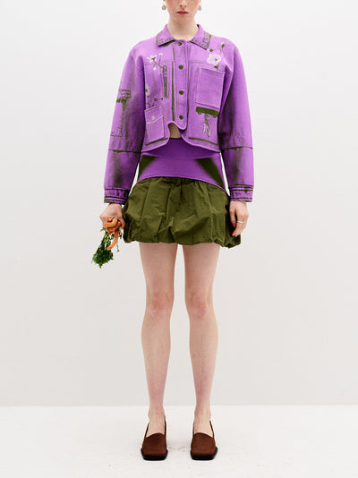 Zebrina Fake Cargo Jacket Sunset Violet