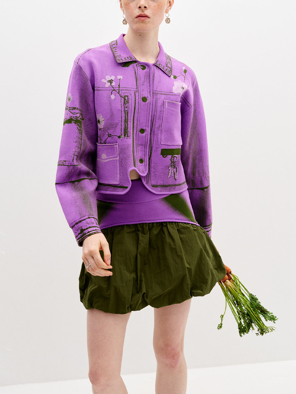 Zebrina Fake Cargo Jacket Sunset Violet