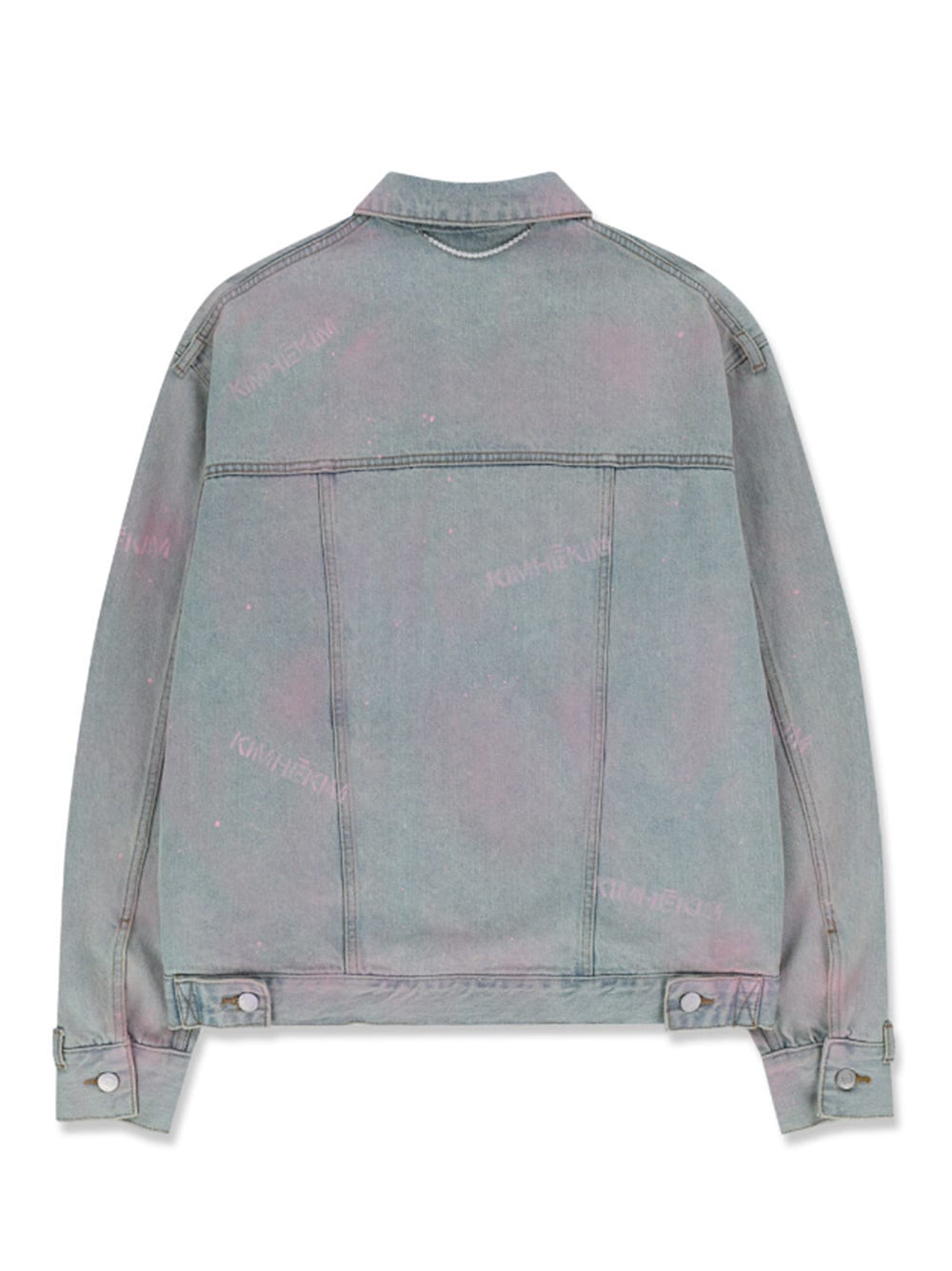 Spray Dyed Denim Jacket Sky Blue