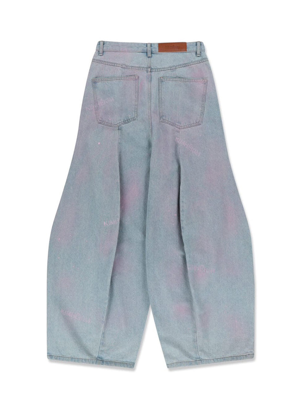 Spray Dyed Balloon Fit Jeans Sky Blue