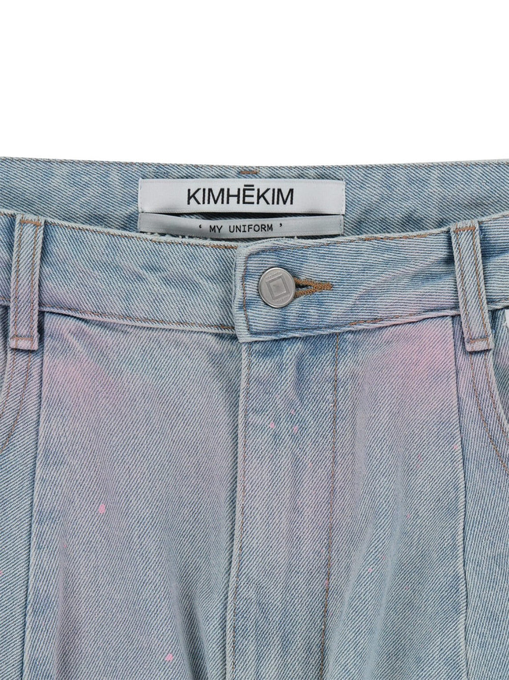 Spray Dyed Balloon Fit Jeans Sky Blue