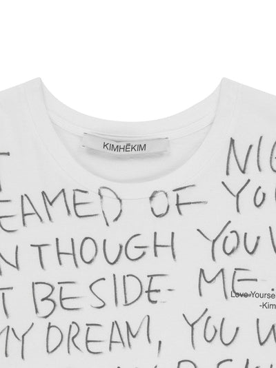Hand Writting T-Shirt White