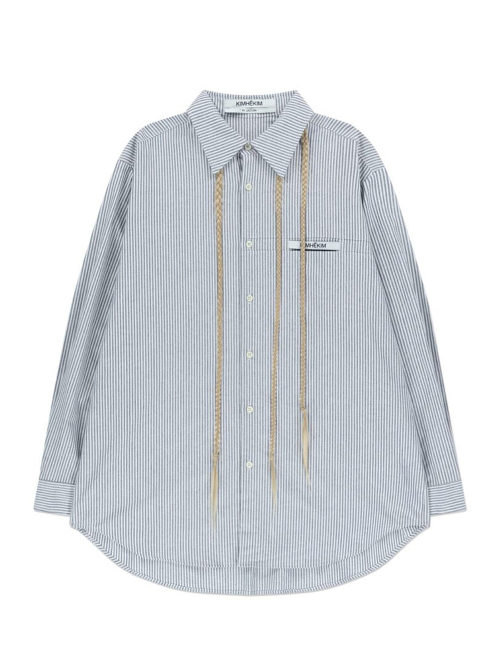 Hair Embellished Shirt Blue