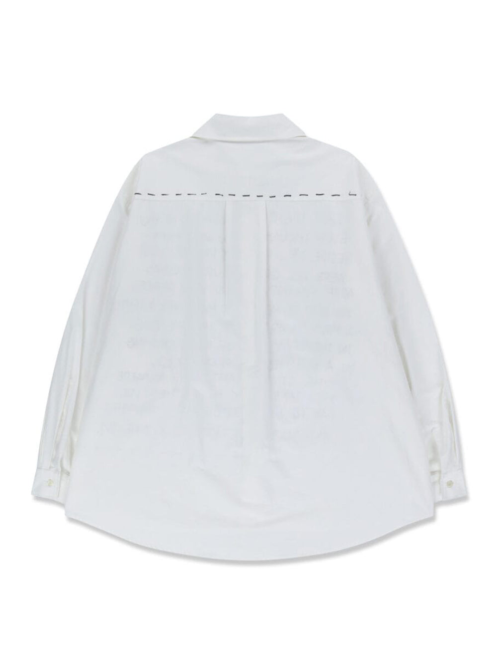 Hand Writting Oxford Shirt White