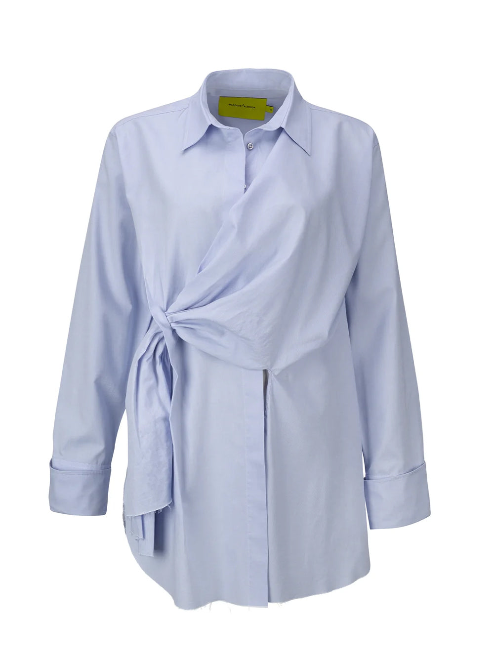 Blue Oxford Wrap Shirt Light Blue