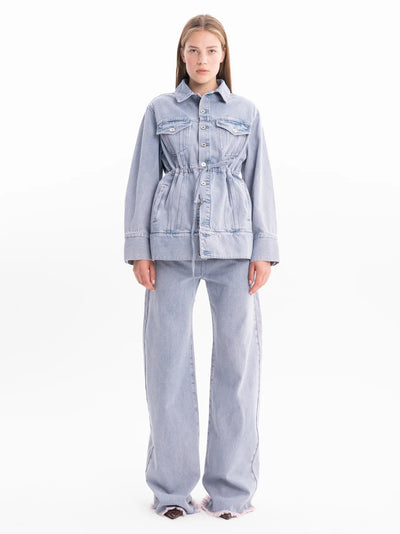 Lilac Overdye Denim Boyfriend Jeans Lilac