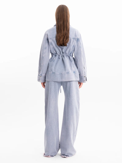 Lilac Overdye Denim Boyfriend Jeans Lilac