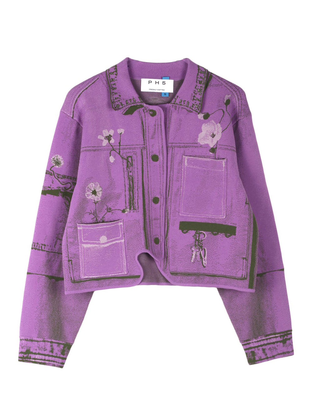 Zebrina Fake Cargo Jacket Sunset Violet