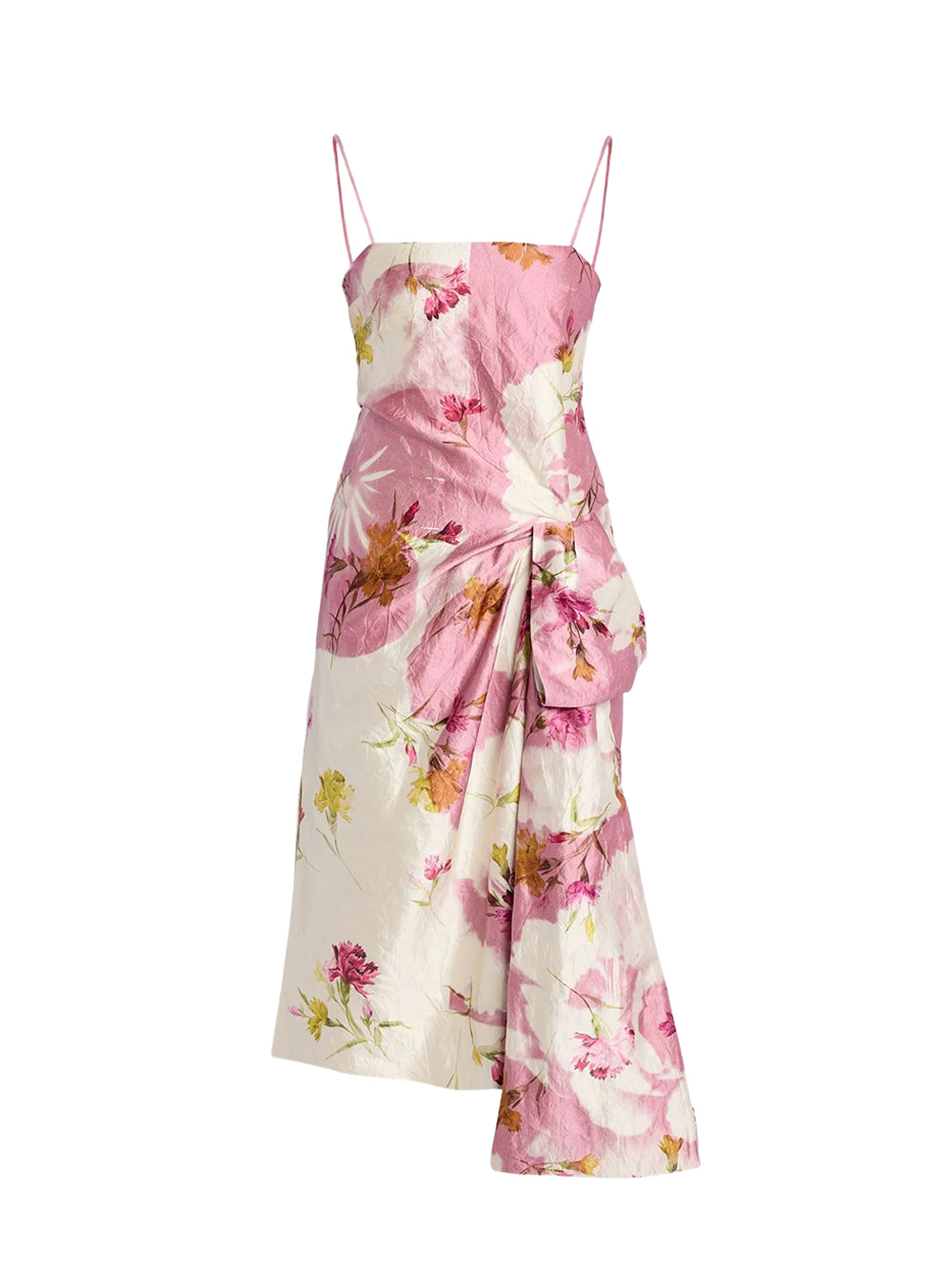 Draped Cocktail Dress Dancing Carnation Cinder Rose