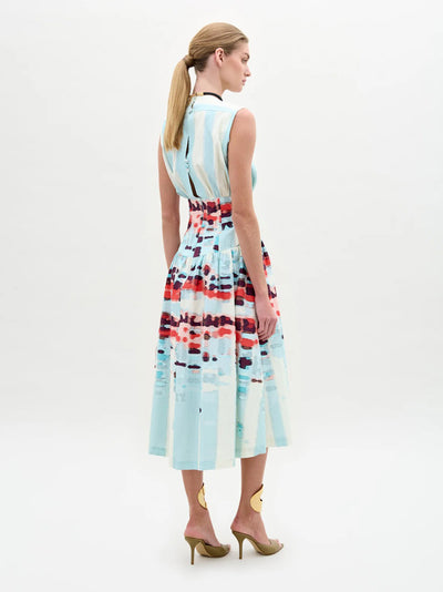Jocelyn Dress Aqua Watercolor
