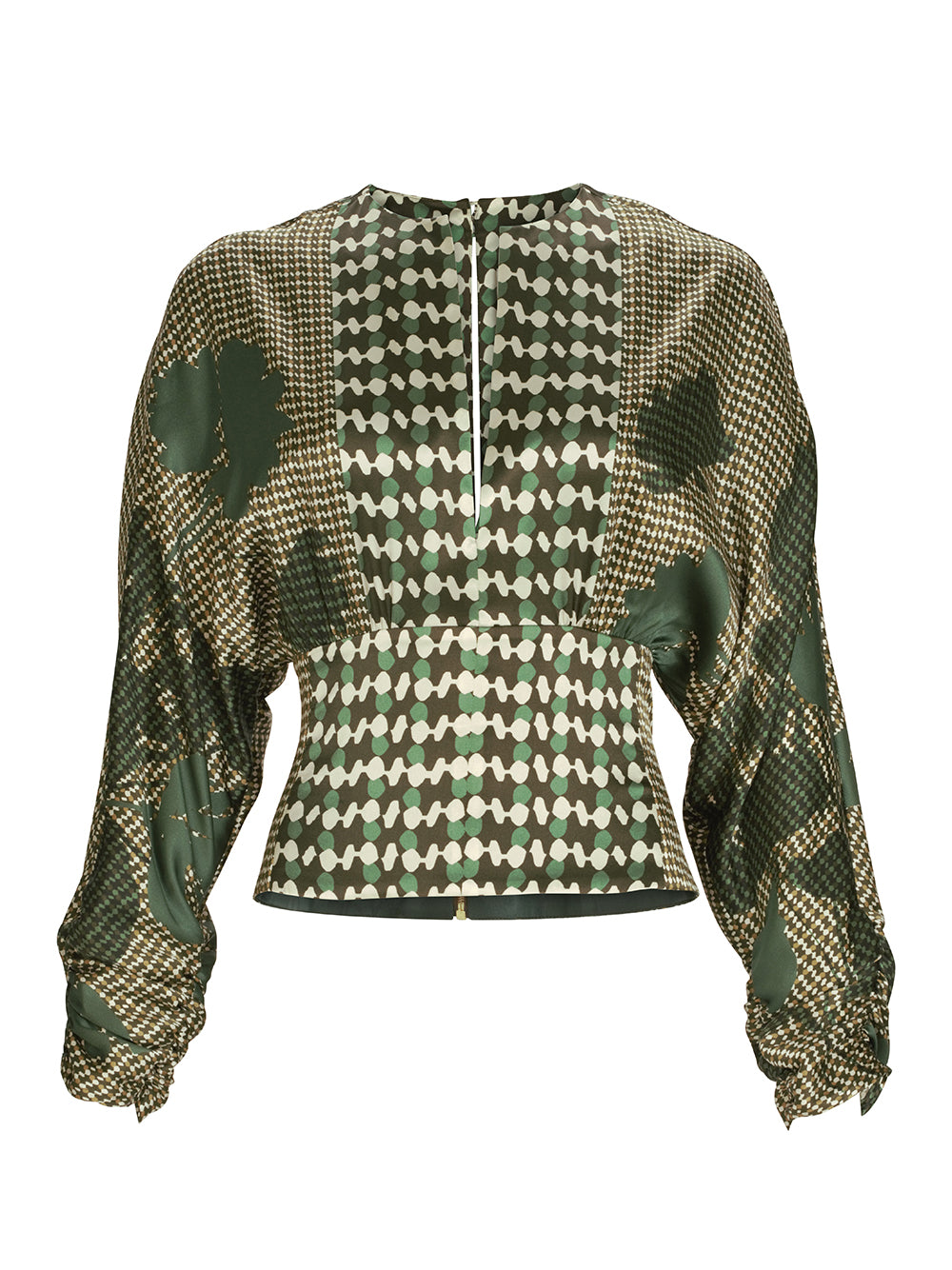 Lizzy Blouse Abstract Green