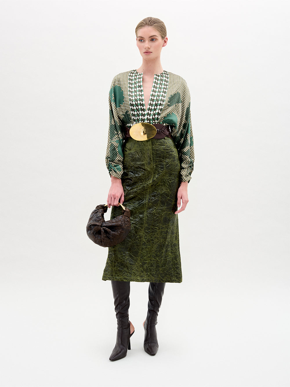 Lizzy Blouse Abstract Green