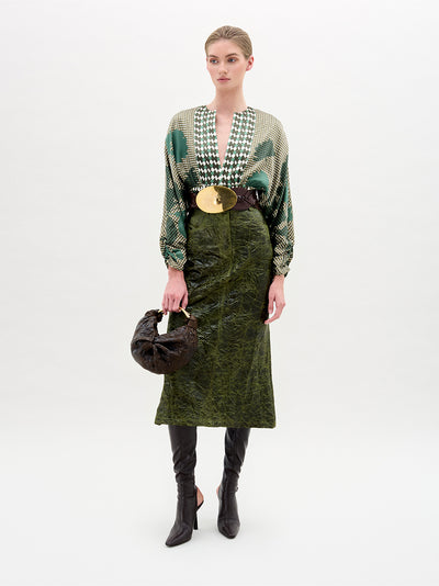 Lizzy Blouse Abstract Green