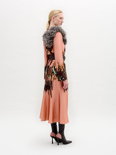 Pesaro Dress Peach Abstract