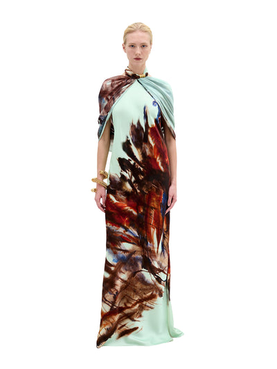 Carlina Dress Mint Abstract