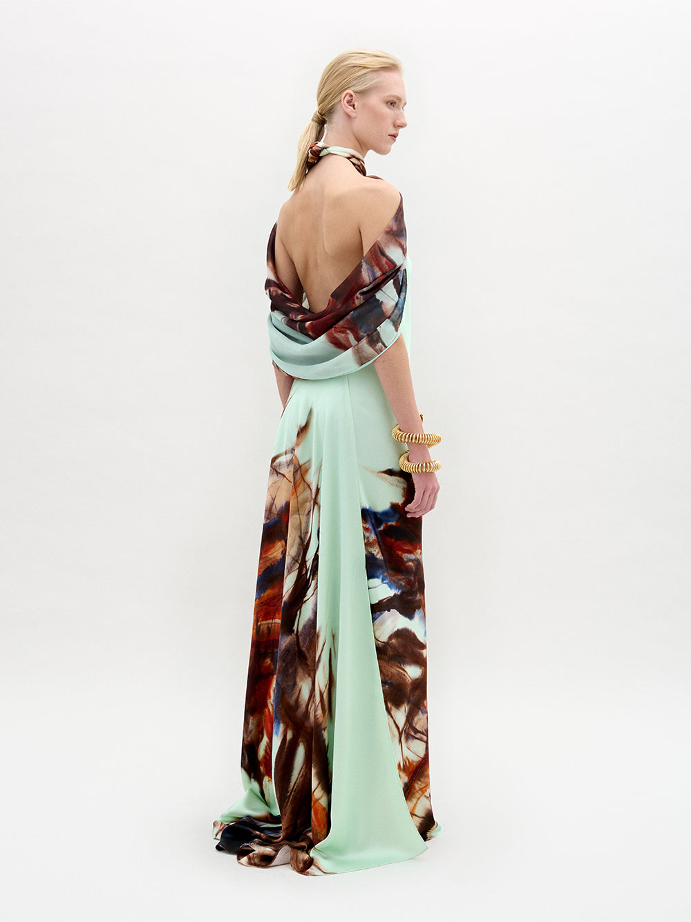 Carlina Dress Mint Abstract