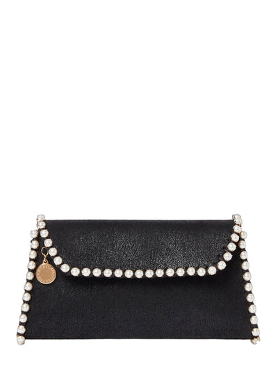 Falabella Pearl Edge Clutch (Black)