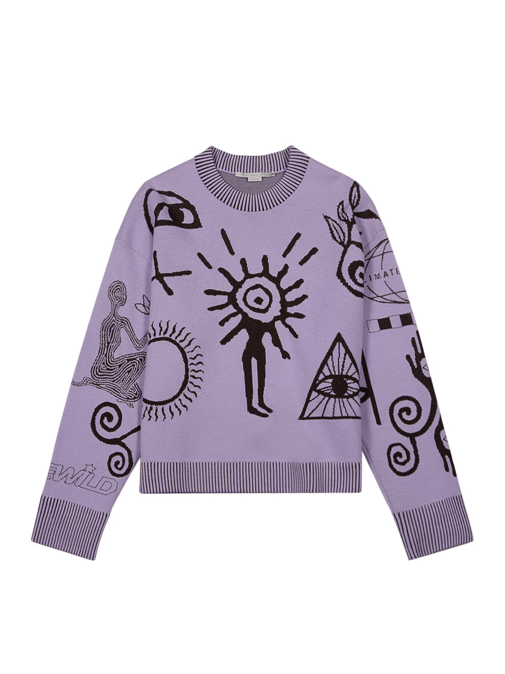 Flock Artwork Knit Jumper (Mauve)