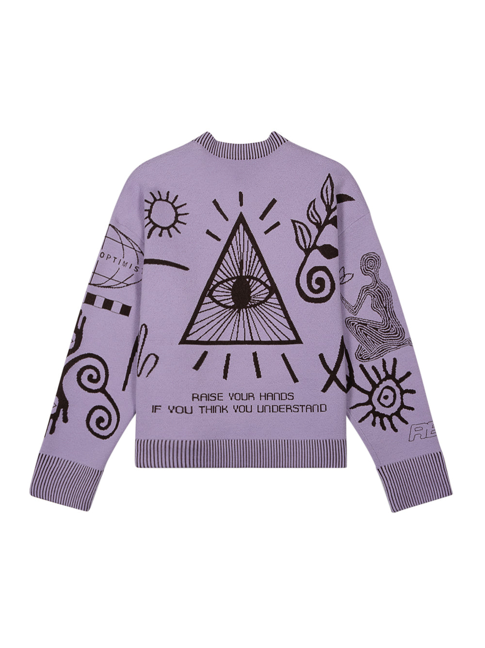Flock Artwork Knit Jumper (Mauve)