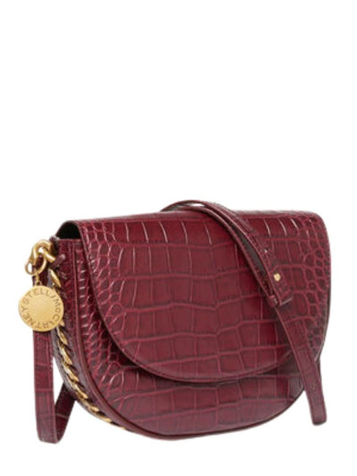STELLAMCCARTNEY-Frayme-Croc-Effect-Embossed-Medium-Flap-Shoulder-Bag-Burgundy-02