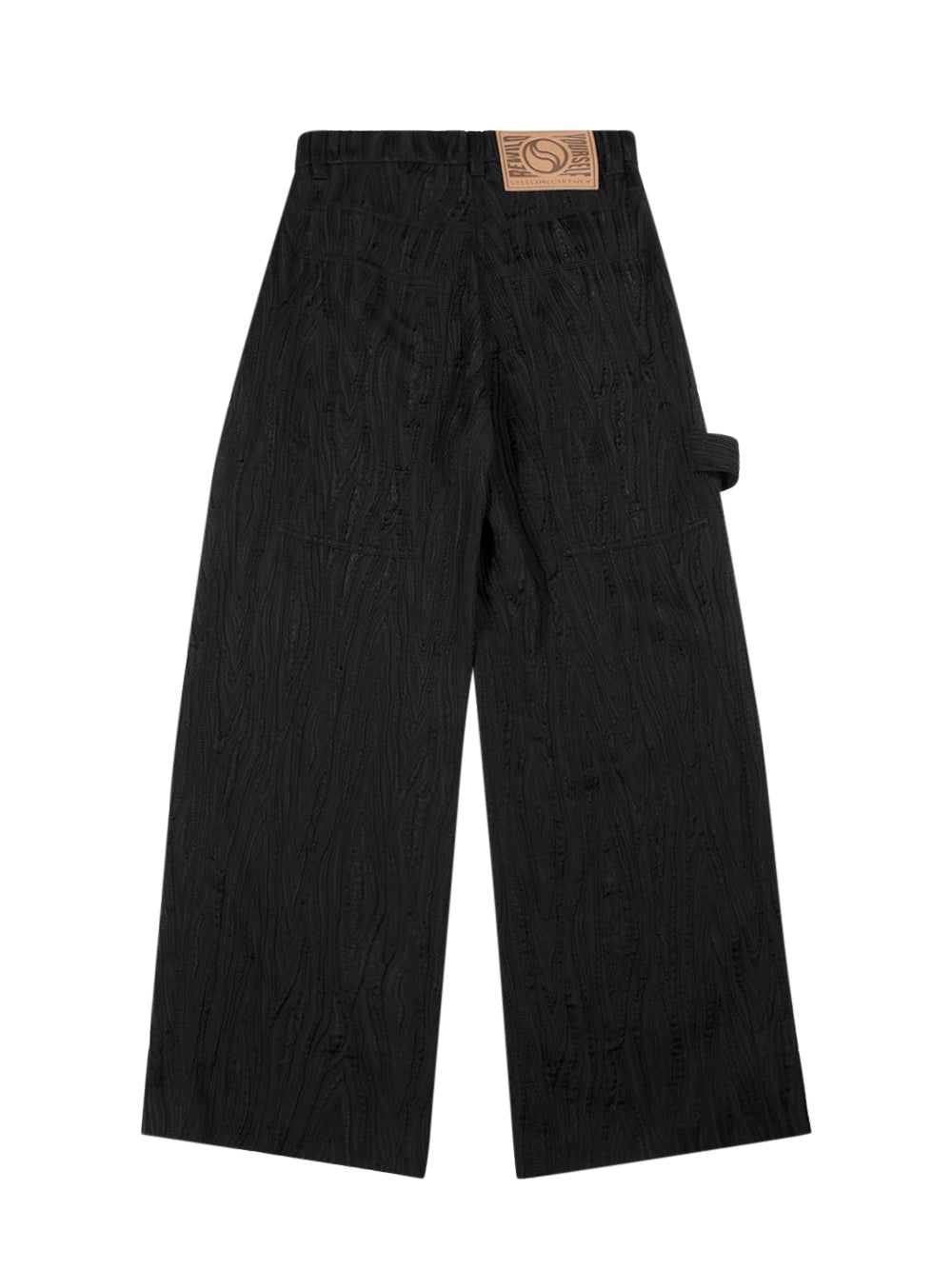 Net Sustain Organic Cotton-Blend Jacquard Pants (Black)