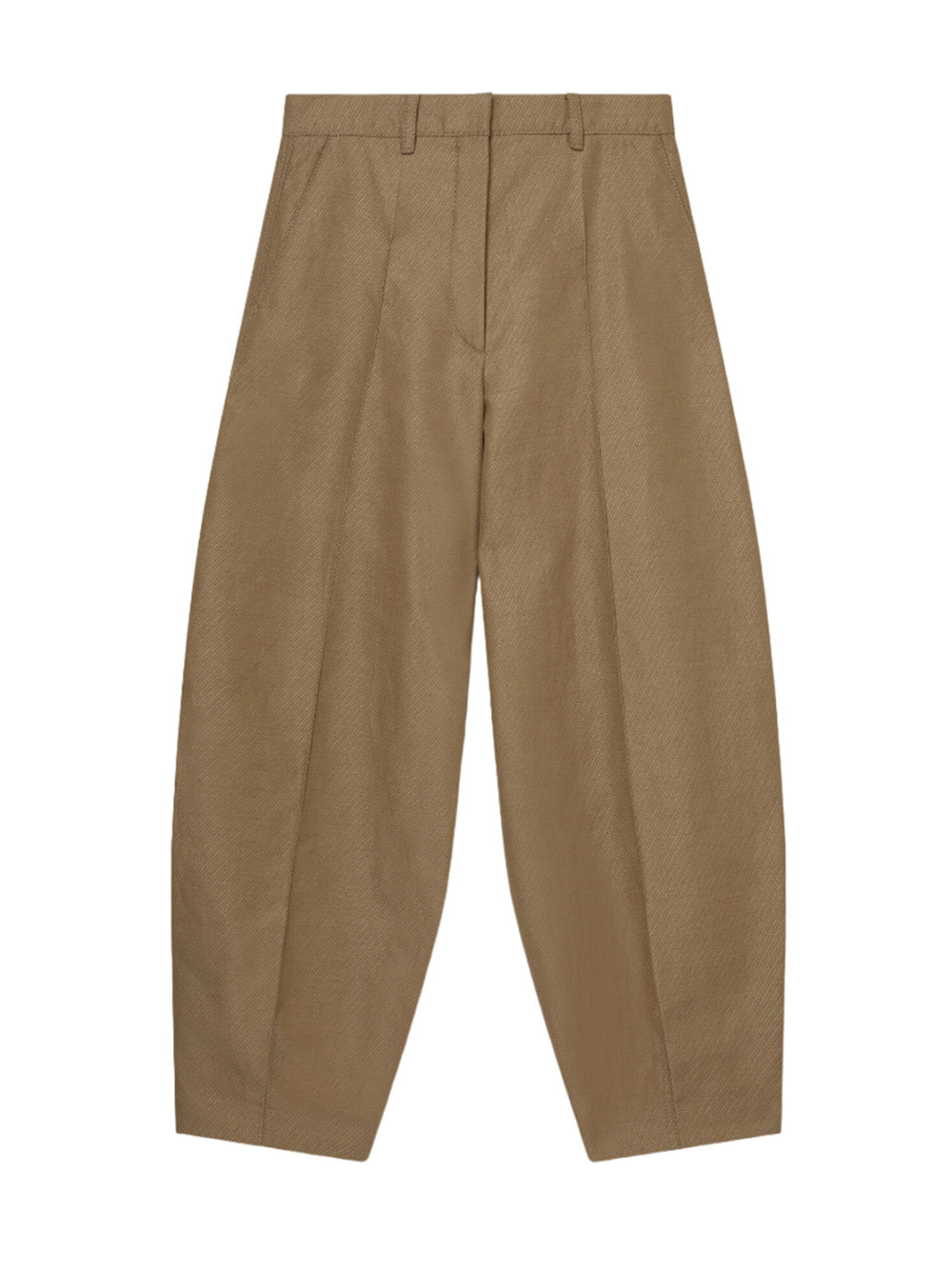 Pleated Balloon Leg Tailored Trousers (Caramel)
