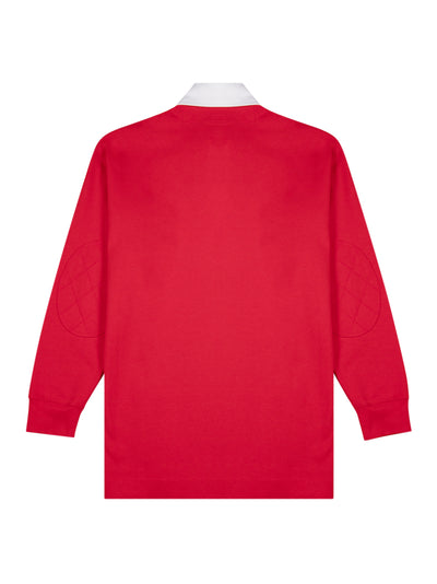Rugby Oversized Polo Shirt (Red)