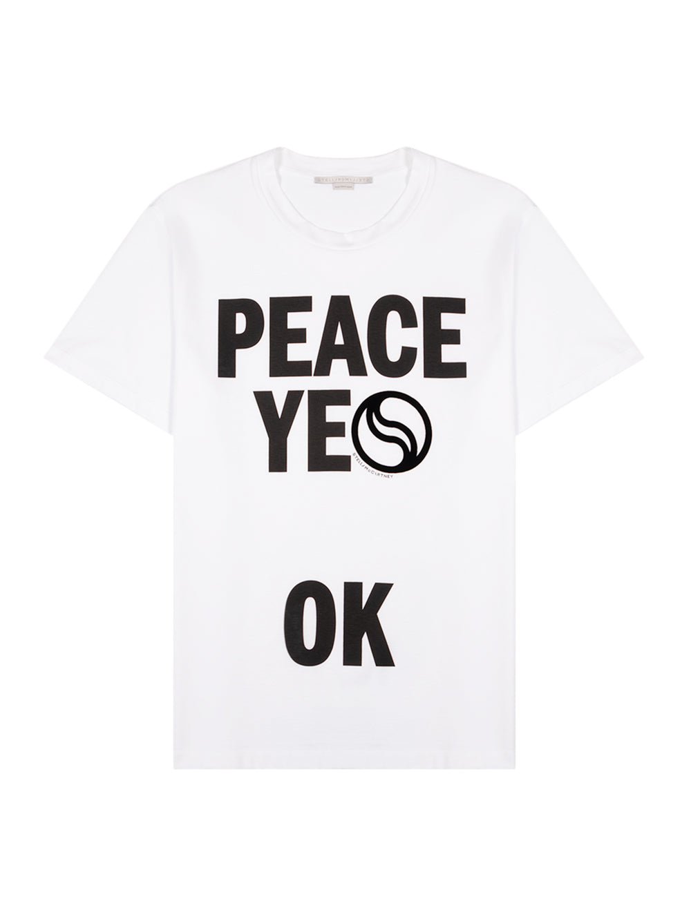 Slogan Print Cotton T-shirt (White)