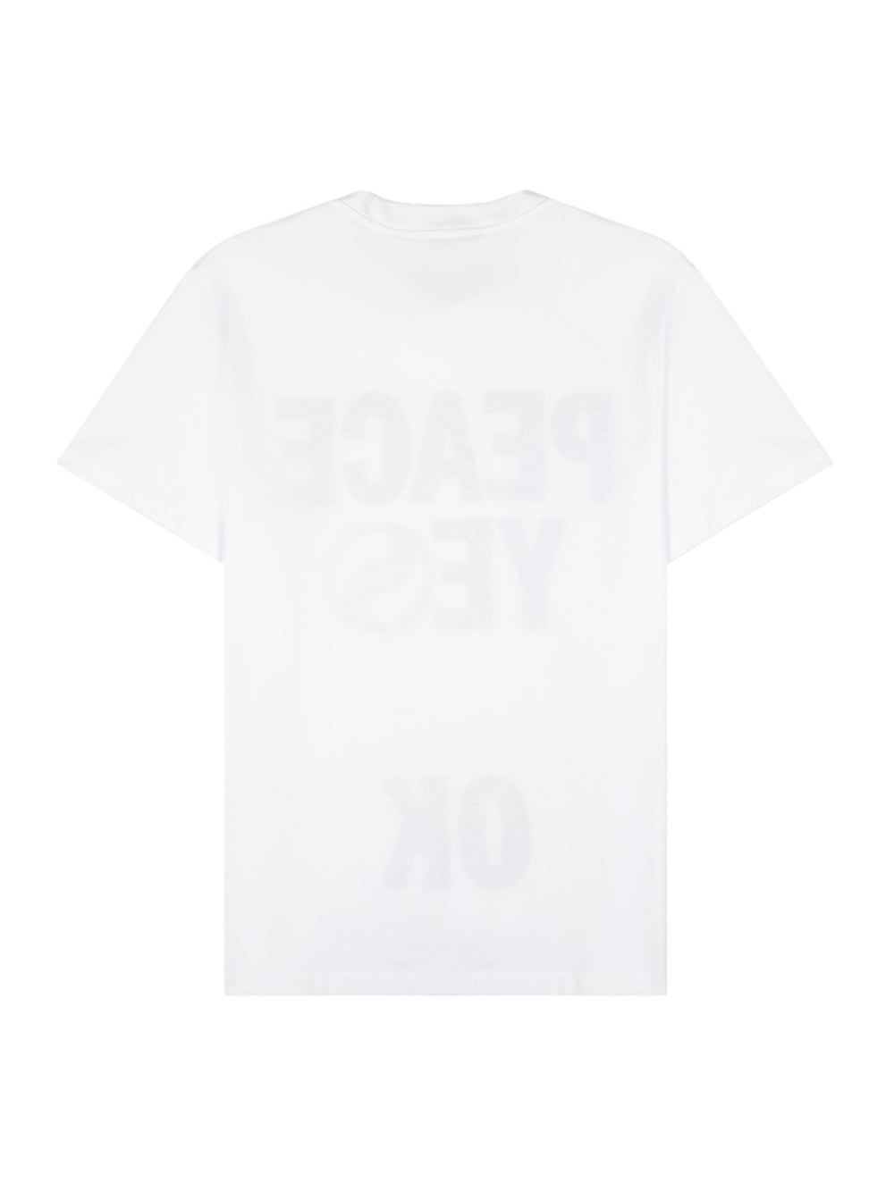 Slogan Print Cotton T-shirt (White)