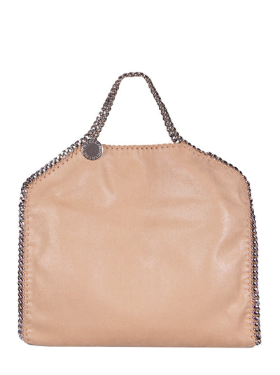 3 Chain Tote Eco Shaggy Deer With Palladium Chain (Fawn)