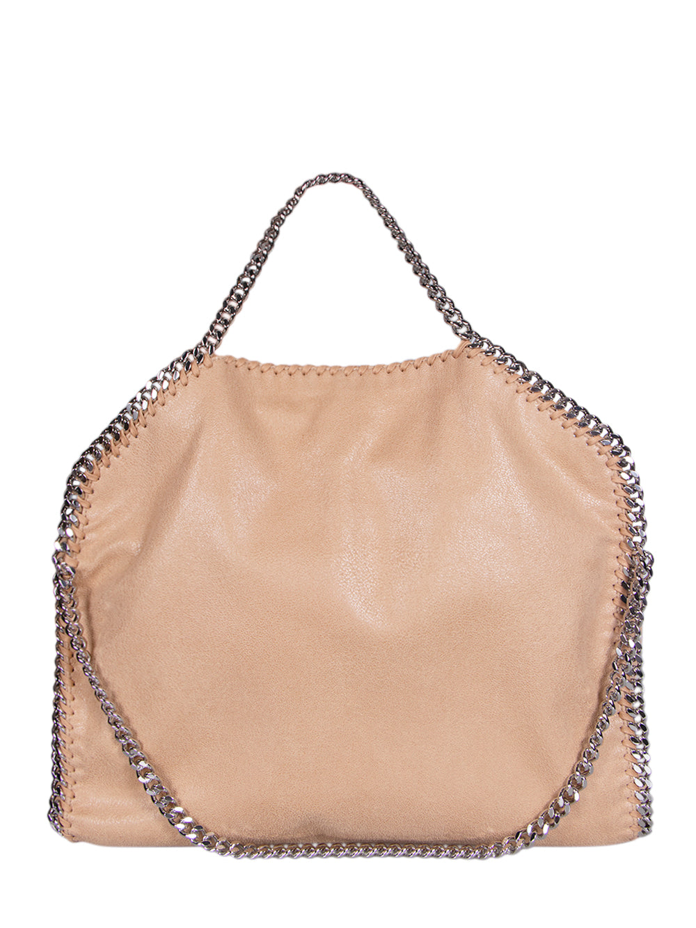 3 Chain Tote Eco Shaggy Deer With Palladium Chain (Fawn)