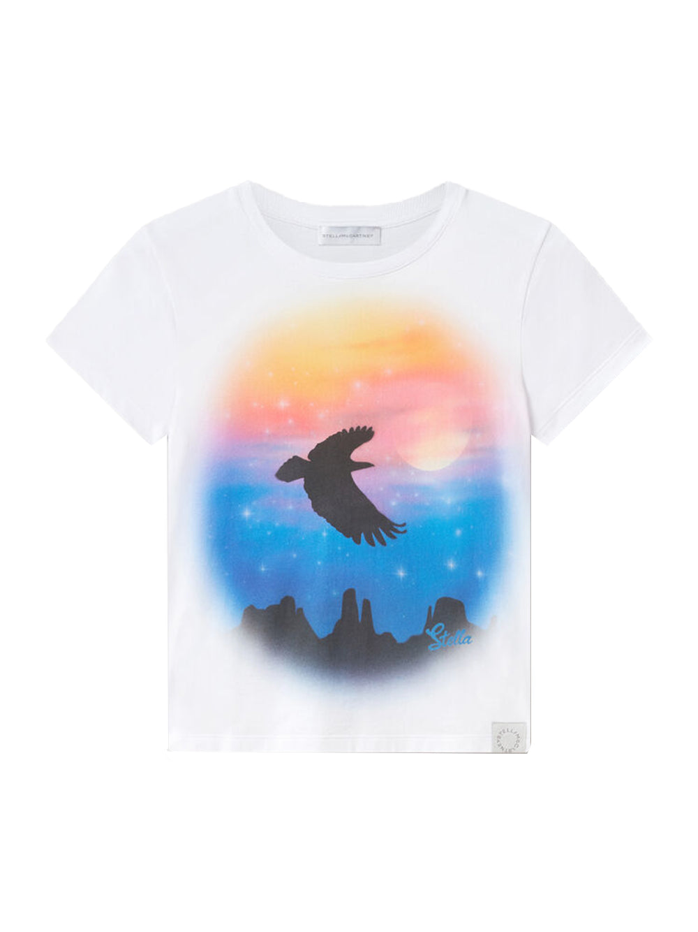 Airbrush Graphic Baby Tee (White)