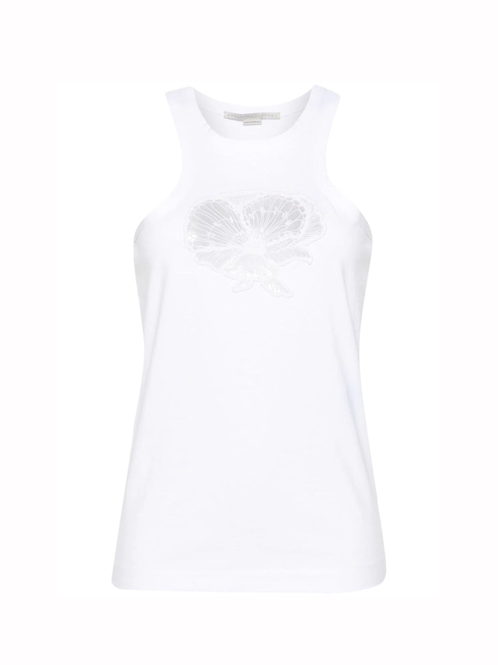Crochet Cutout Tank Top (Pure White)