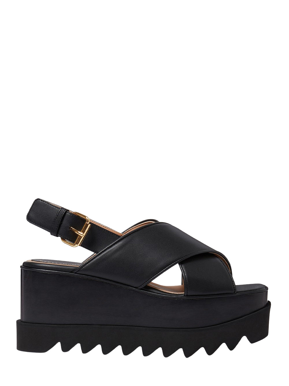 Elyse Platform Sandals (Black)