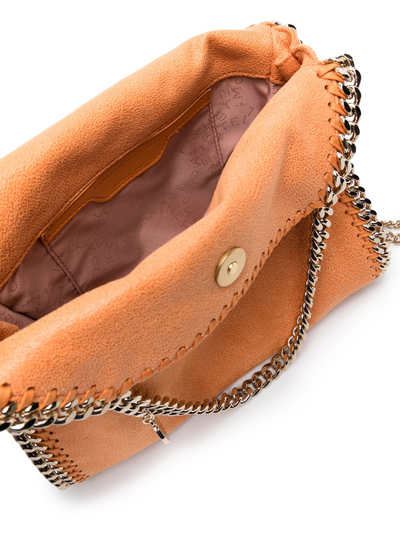 Falabella Mini Tote Eco Shaggy Deer With Light Gold Color Chain (Papaya)