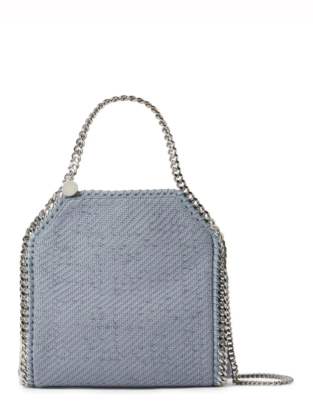 Falabella Mini Tote Woven Alter Suede (Blue Grey)