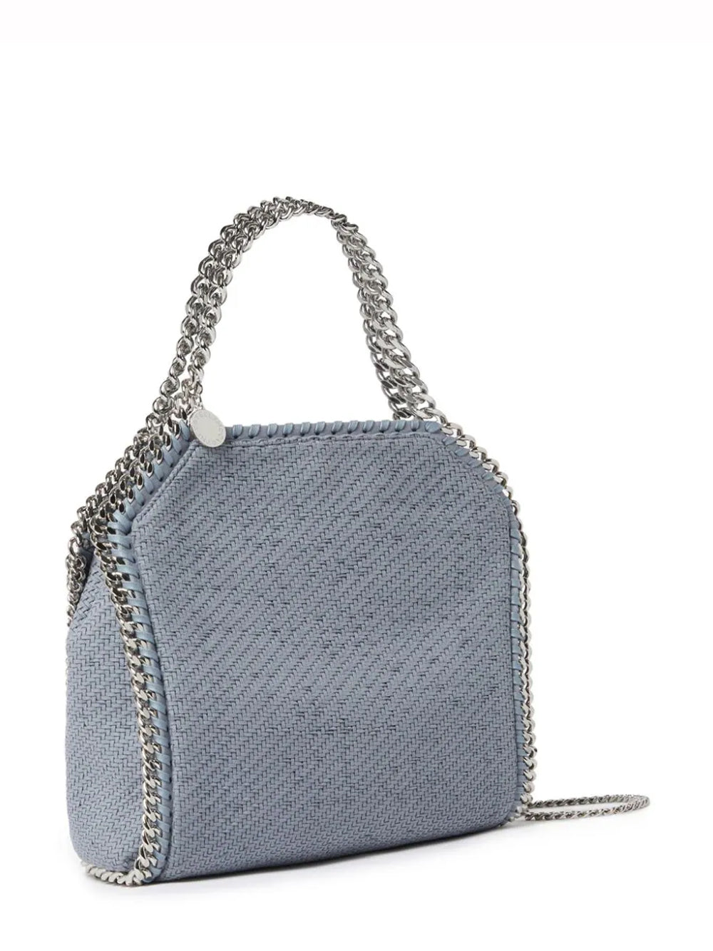 Falabella Mini Tote Woven Alter Suede (Blue Grey)