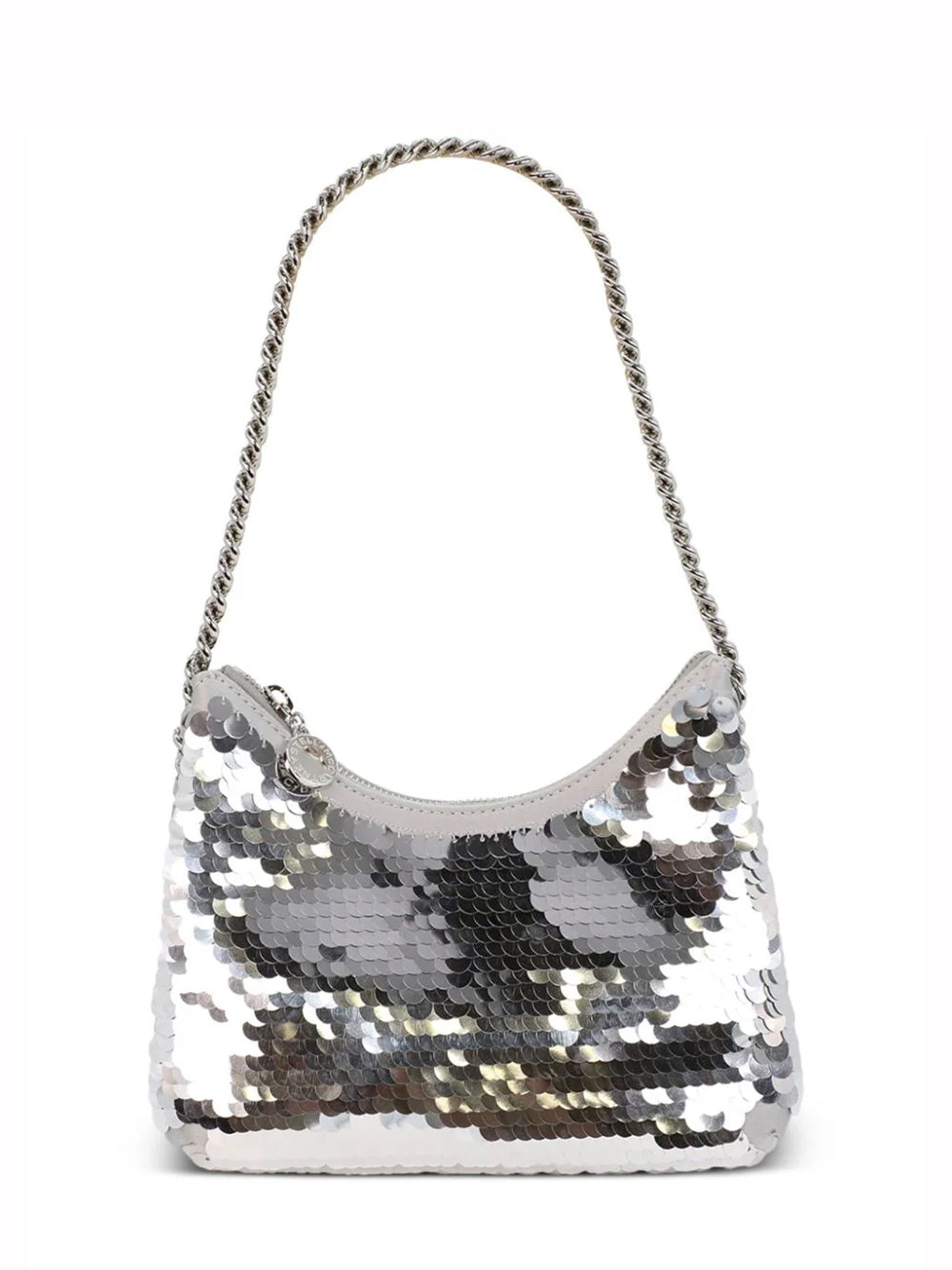 Falabella Mini Zip Shoulder Bag Eco Oversized (Silver)