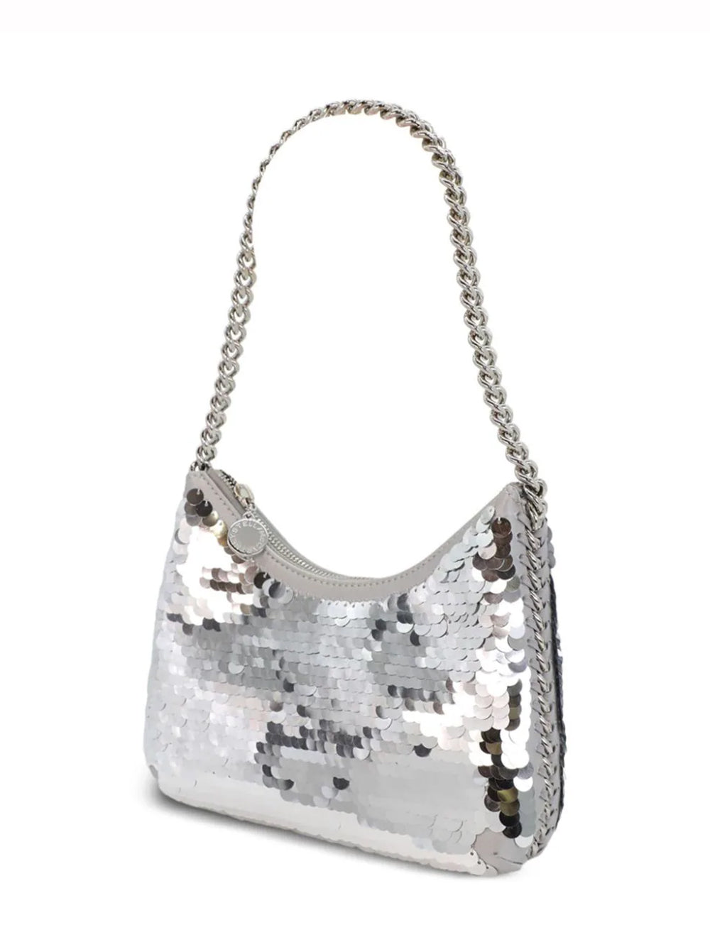 Falabella Mini Zip Shoulder Bag Eco Oversized (Silver)