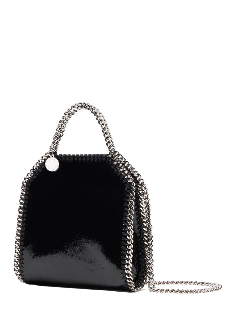 Falabella Tiny Bag Crinkled Pa Black