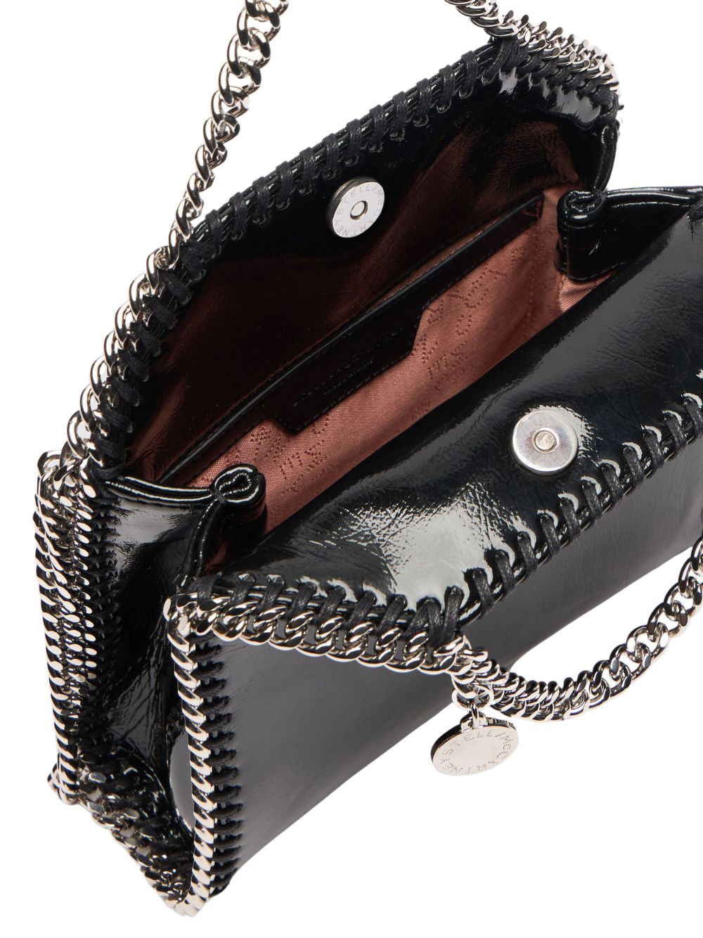 Falabella Tiny Bag Crinkled Pa Black