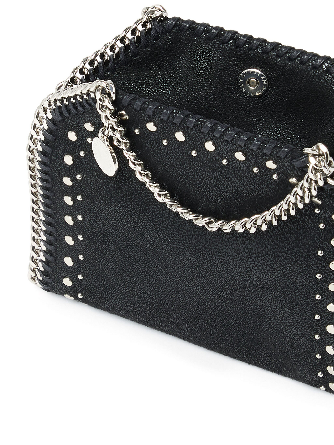 Falabella Tiny Tote Eco Shaggy Deer With Studs (Black)