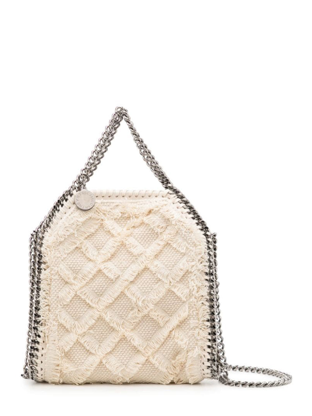 Falabella Tiny Tote Fringed Fabric (Natural)