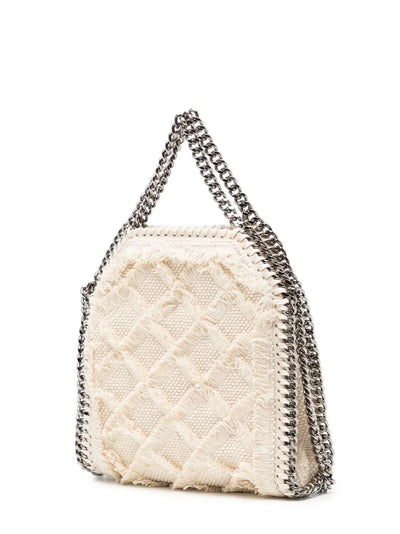Falabella Tiny Tote Fringed Fabric (Natural)