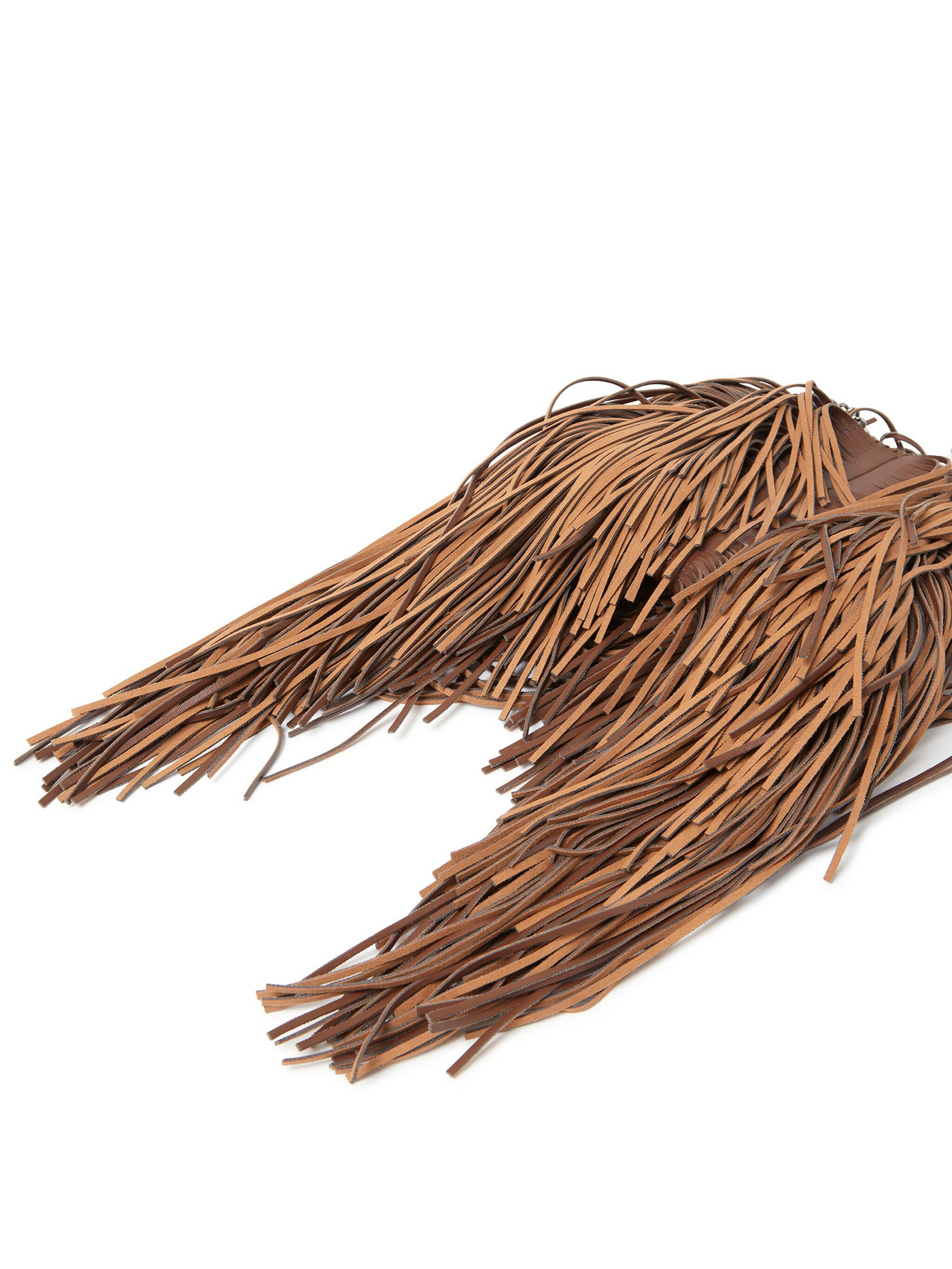 Falabella Tiny Tote Fringes Alter Mat (Dark Cinnamon)